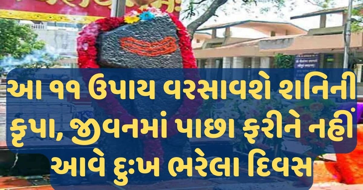 આ ૧૧ ઉપાય વરસાવશે શનિની કૃપા, જીવનમાં પાછા ફરીને નહીં આવે દુઃખ ભરેલા દિવસ